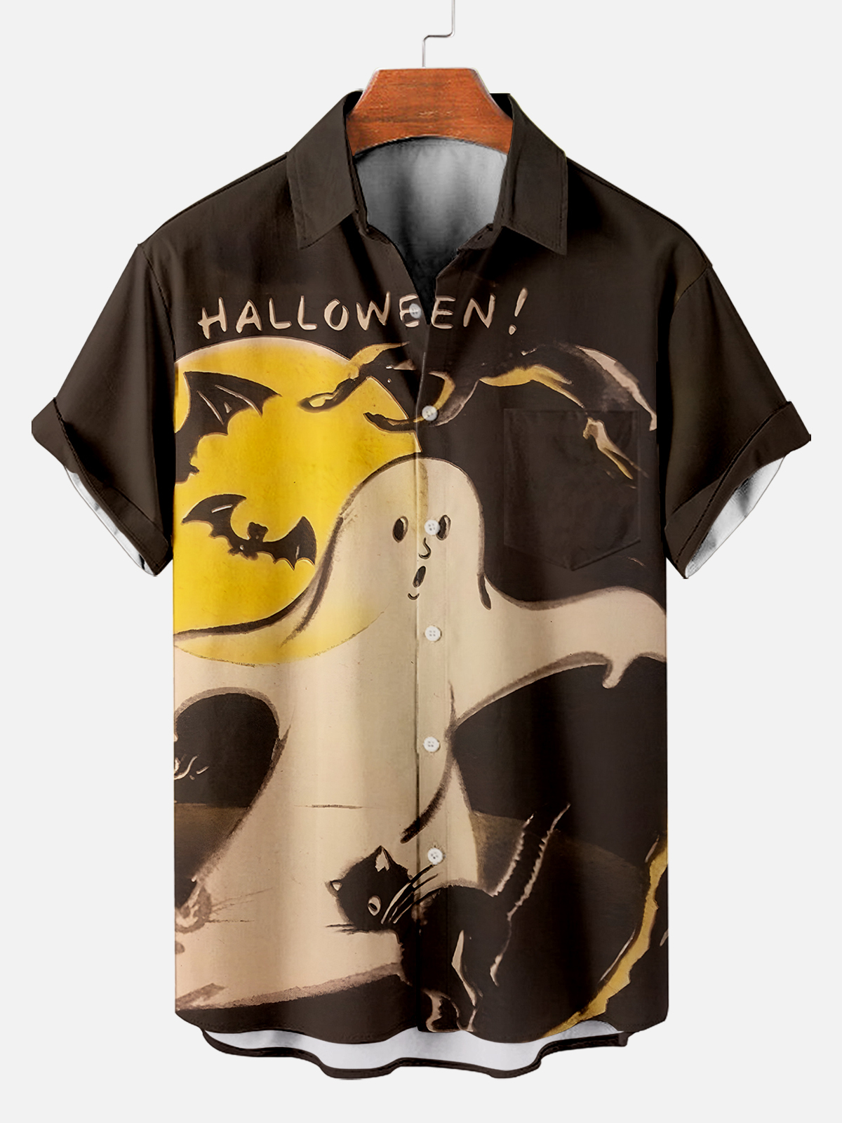 Halloween graphic short sleeve shirt
