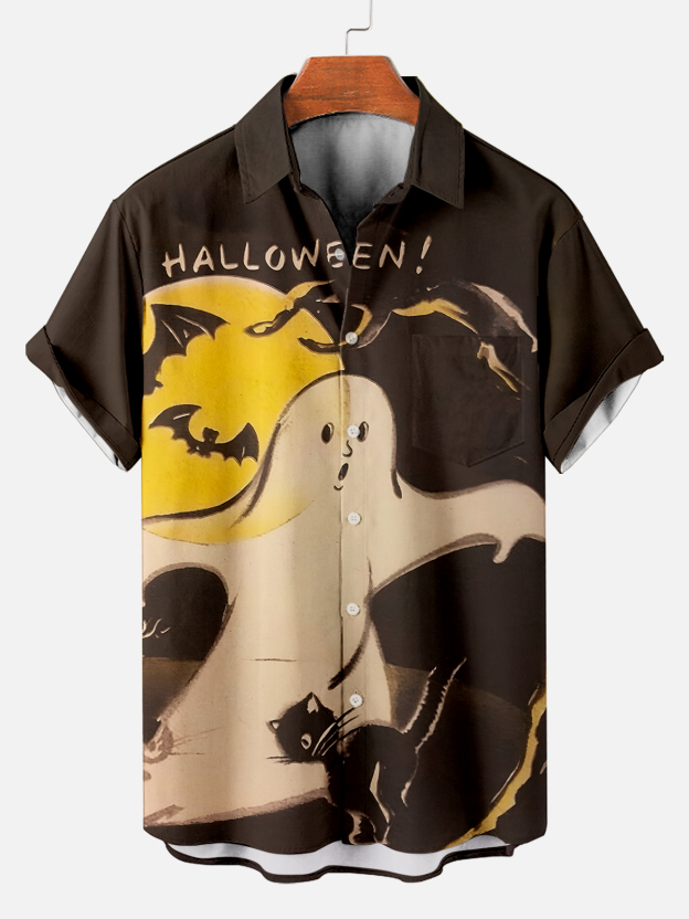 Halloween graphic short sleeve shirt
