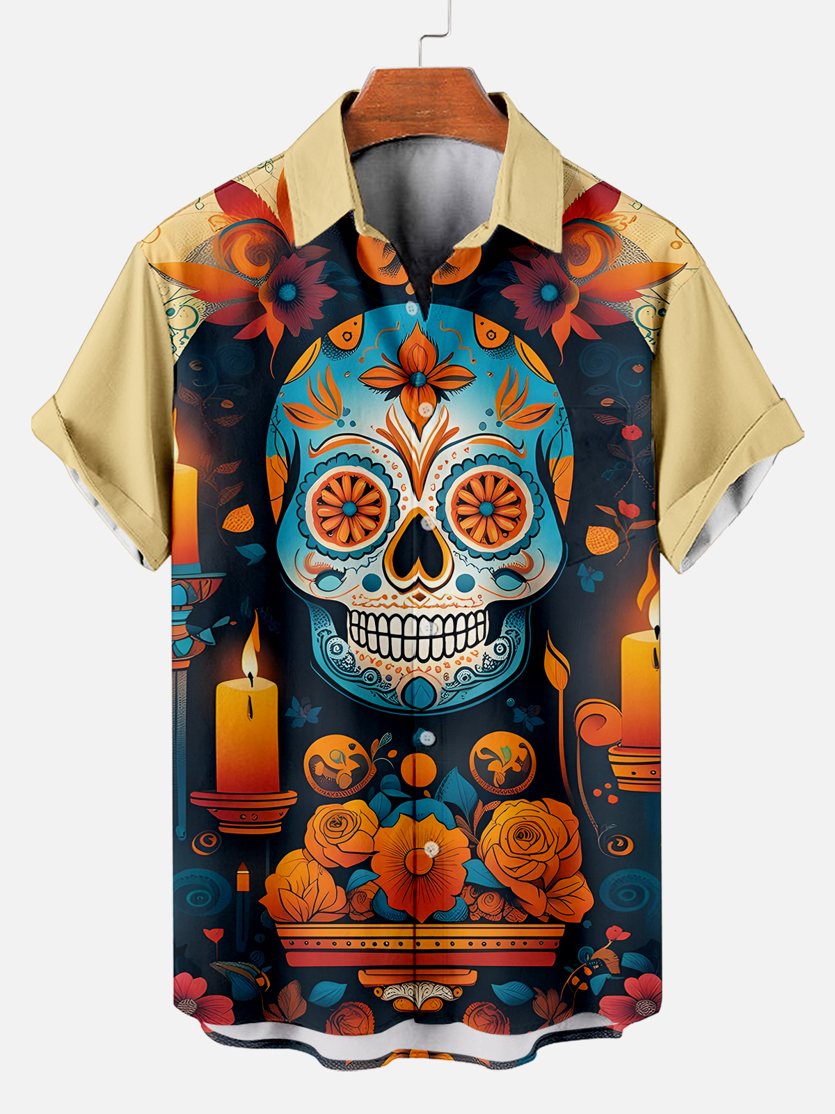 Men's Day of the Dead Graphic Short Sleeve Shirt