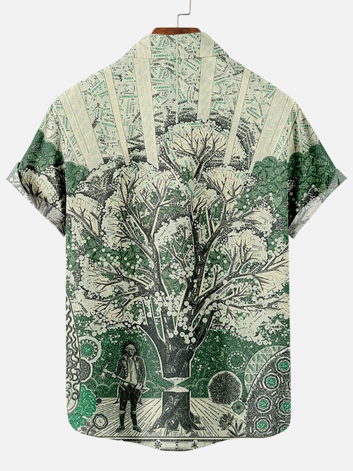 Men's Dollar Pattern Art Short Sleeve Shirt