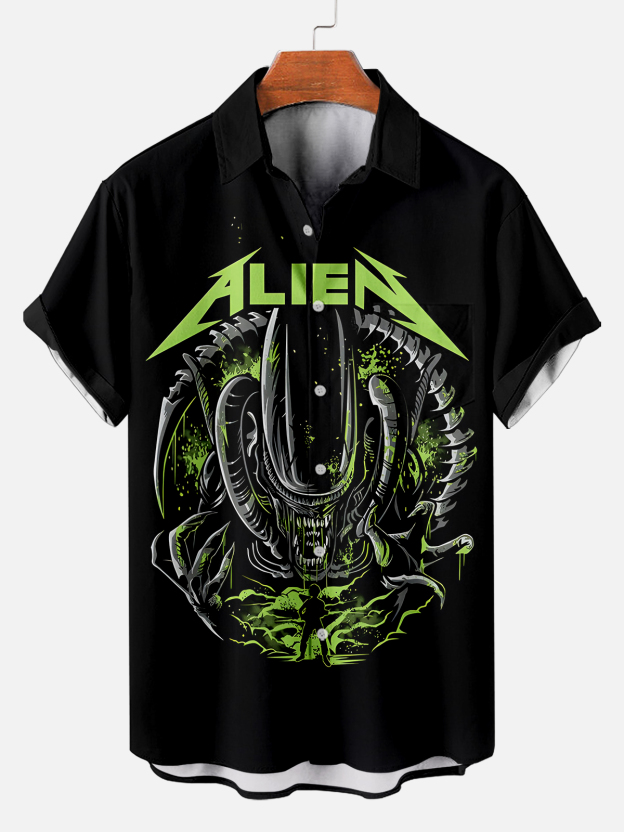 Men's Classic Movie Graphic Short Sleeve Shirt