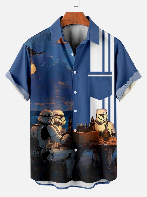 Men's Classic Movie Graphic Short Sleeve Shirt