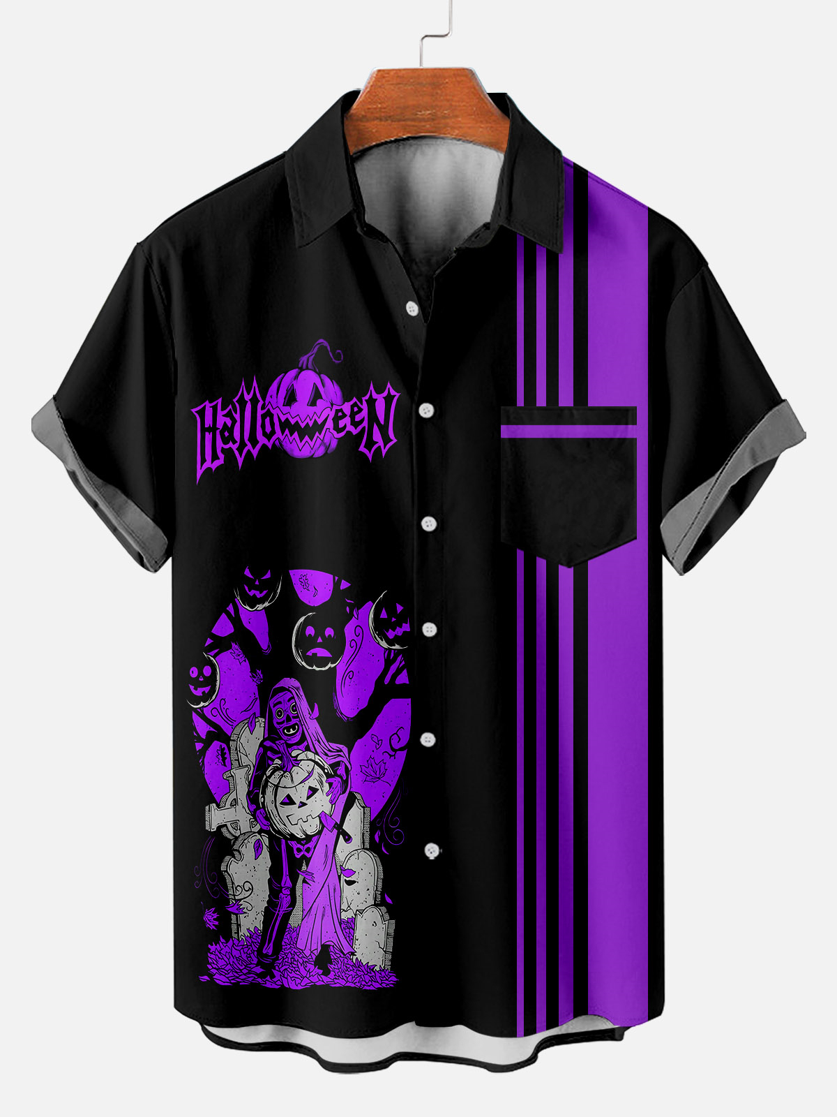 Men's Halloween Graphic Short Sleeve Shirt