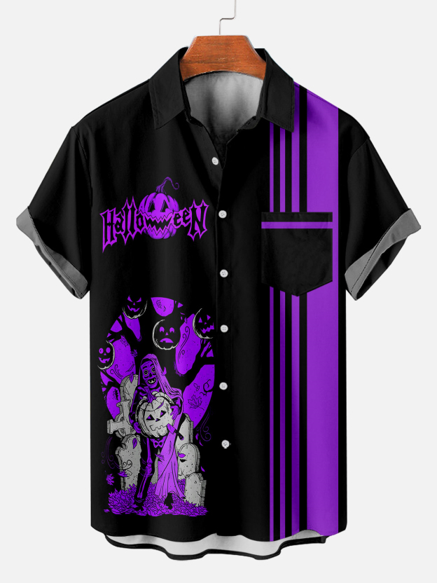 Men's Halloween Graphic Short Sleeve Shirt