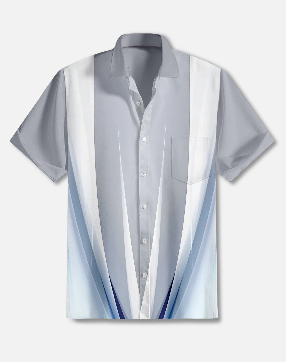 Men's Casual Contrast Color Short Sleeve Shirt