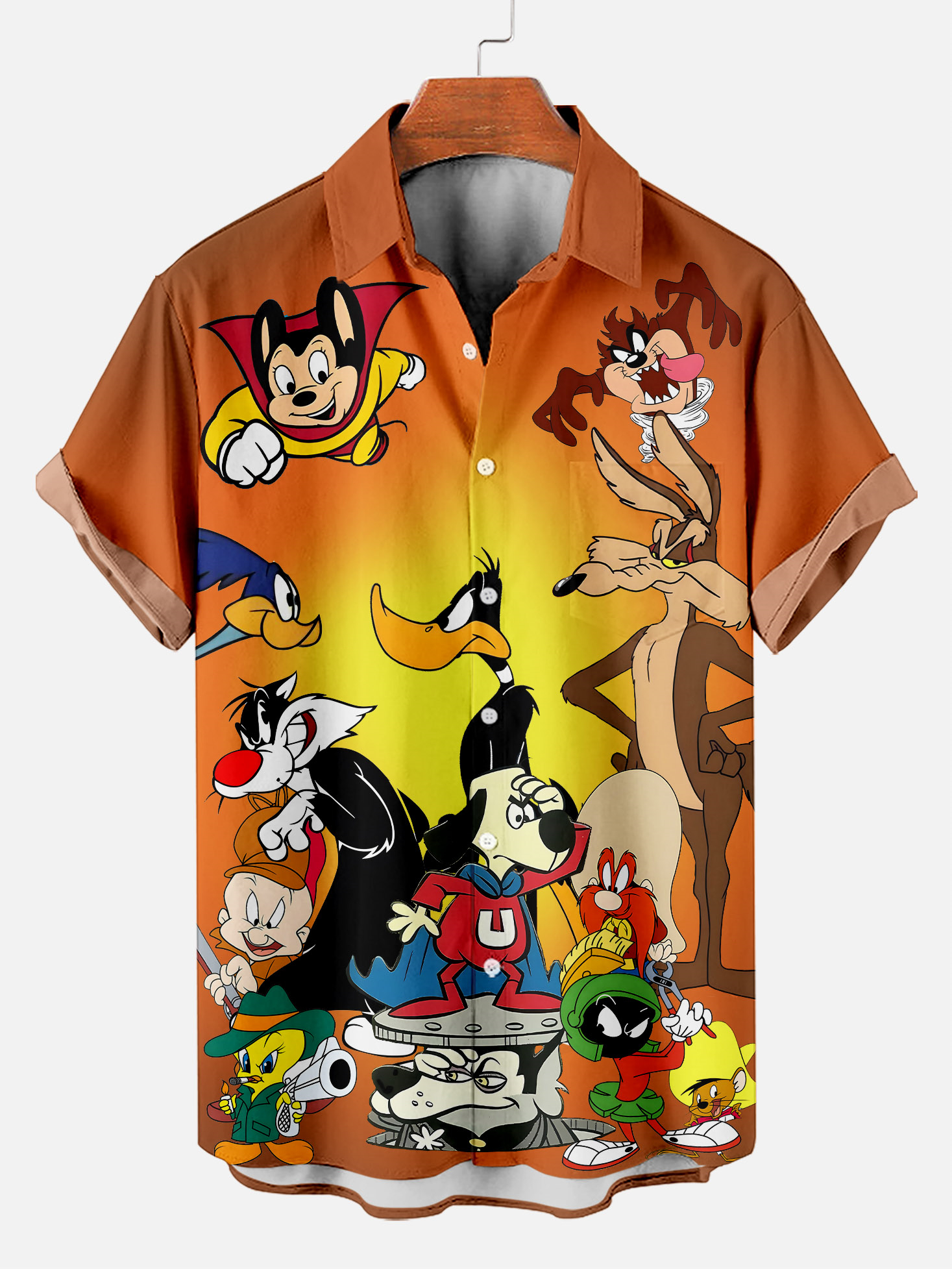 Men's Cartoon Graphic Short Sleeve Shirt