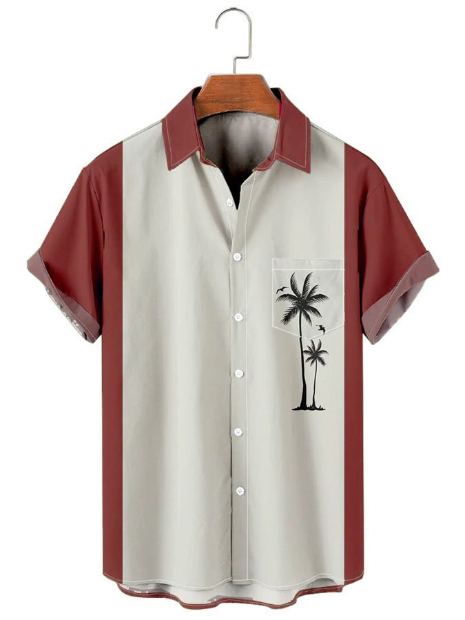 Men's Casual Pocket Short Sleeve Shirt
