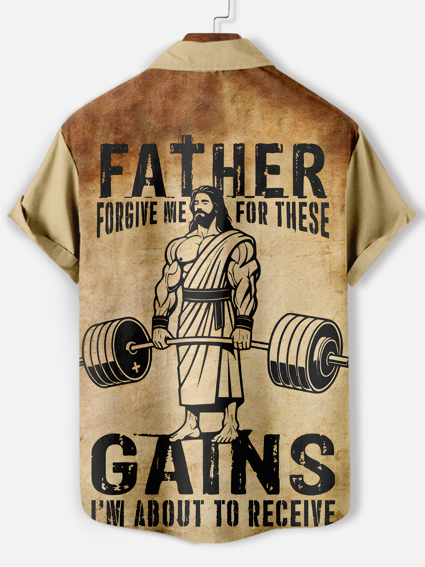 Men's Faith Jesus Graphic Illustration Short Sleeve Shirt