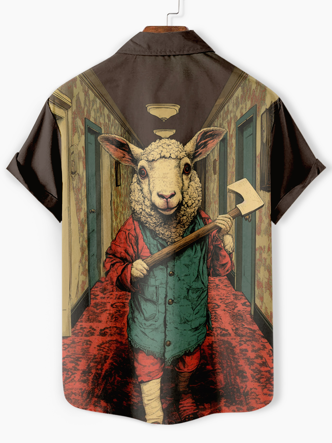 Men's classic movie The Shining animal fun graphic short sleeve shirt