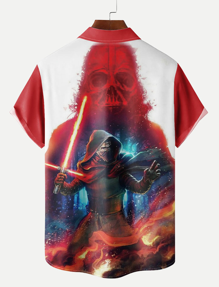  Classic Movie pattern short sleeved shirt