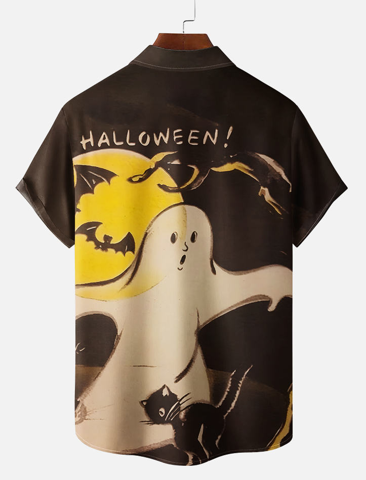 Halloween graphic short sleeve shirt