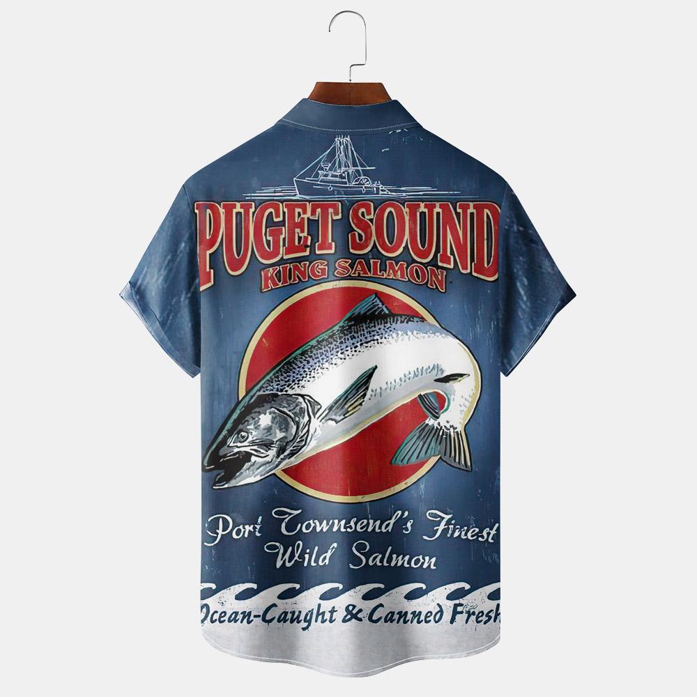 Vintage Magazine pattern short sleeved shirt