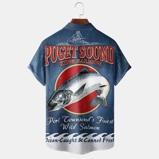 Vintage Magazine pattern short sleeved shirt