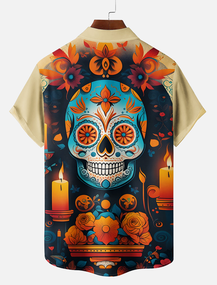 Men's Day of the Dead Graphic Short Sleeve Shirt
