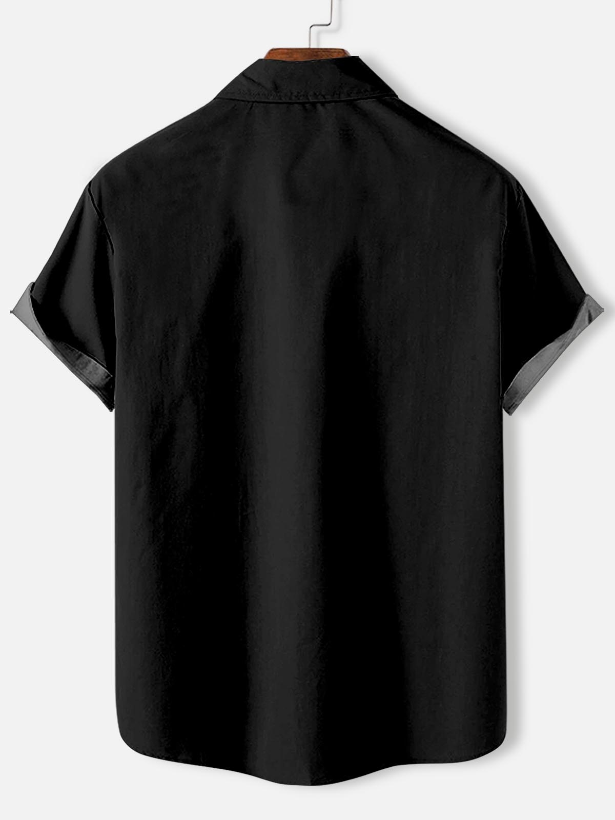 Men's retro illustration short sleeve shirt