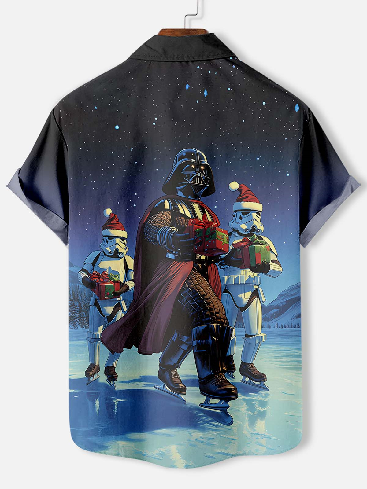 Men's Classic Movie Christmas Graphic Short Sleeve Shirt