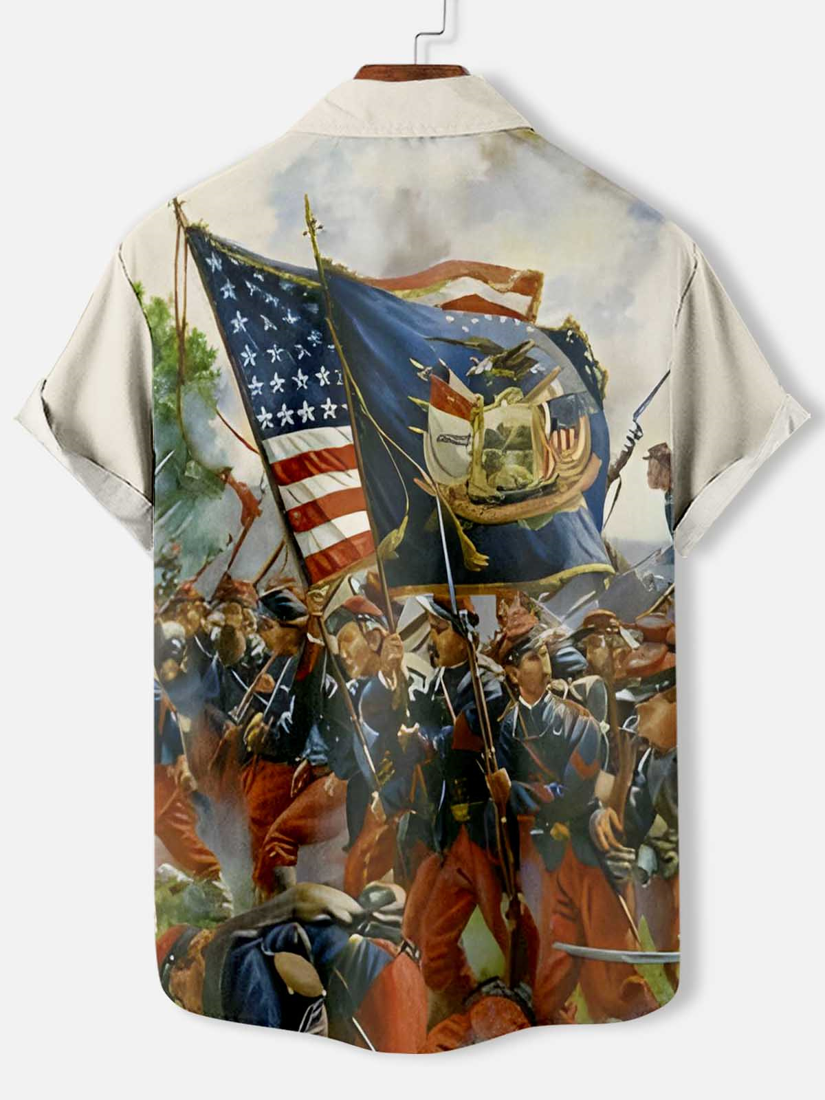 Men's Historical War Illustrated Short Sleeve Shirt