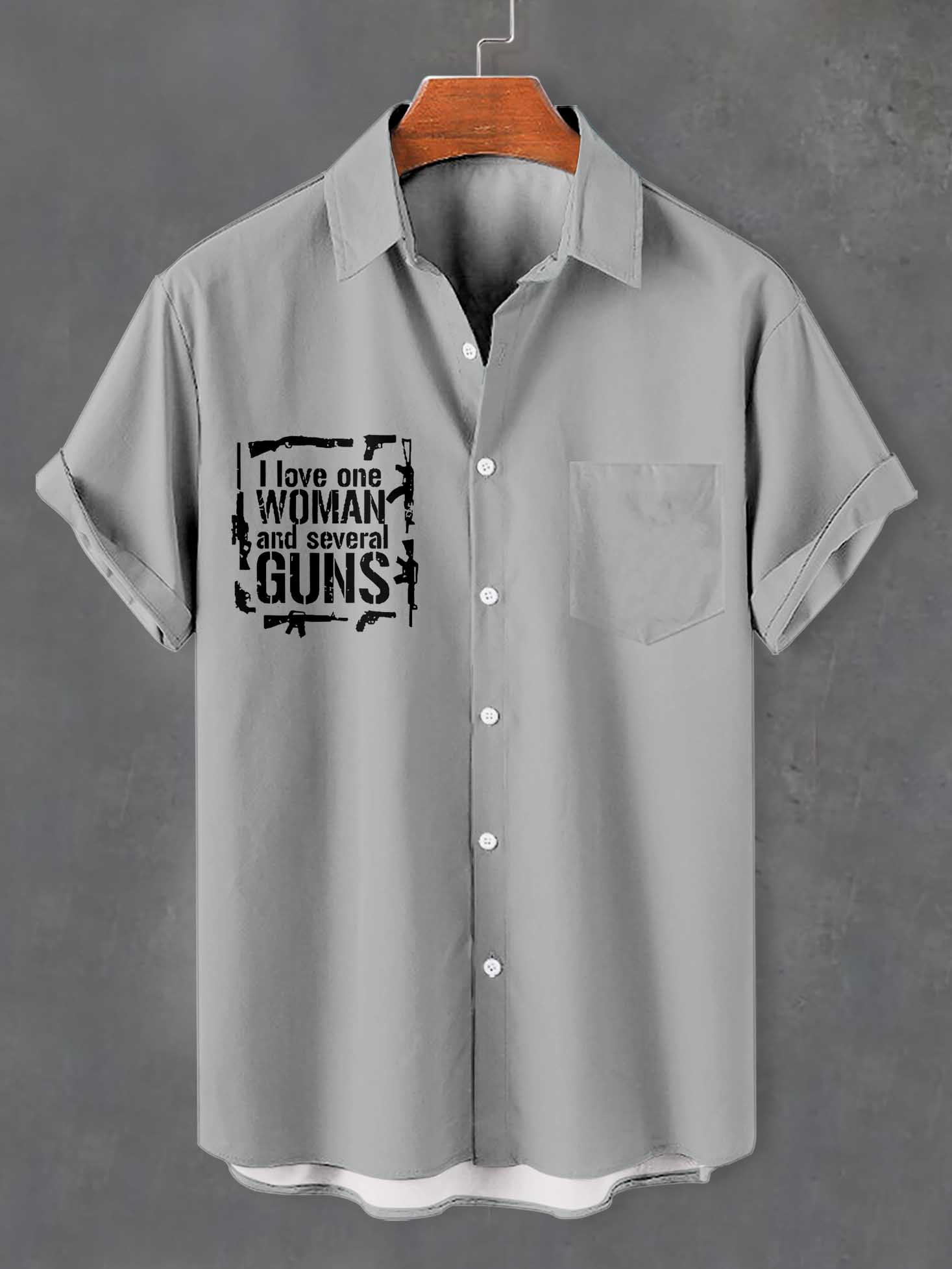 Men's Slogan Short Sleeve Shirt