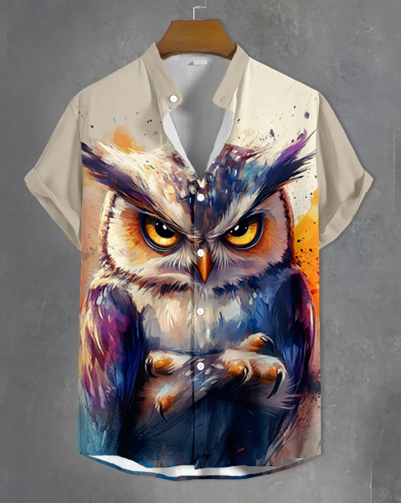 Men's Fun Cartoon Graphic Short Sleeve Shirt