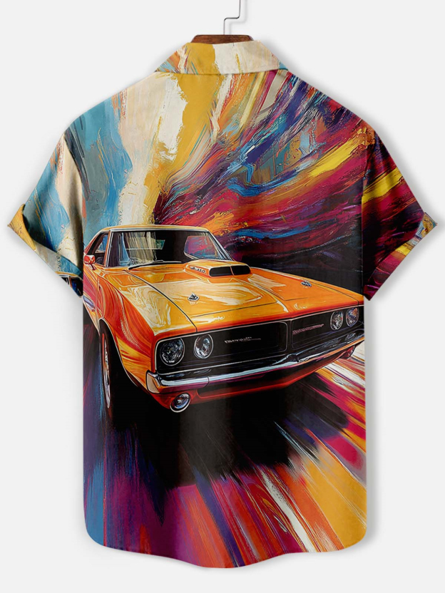 Men's Car Graphic Short Sleeve Shirt