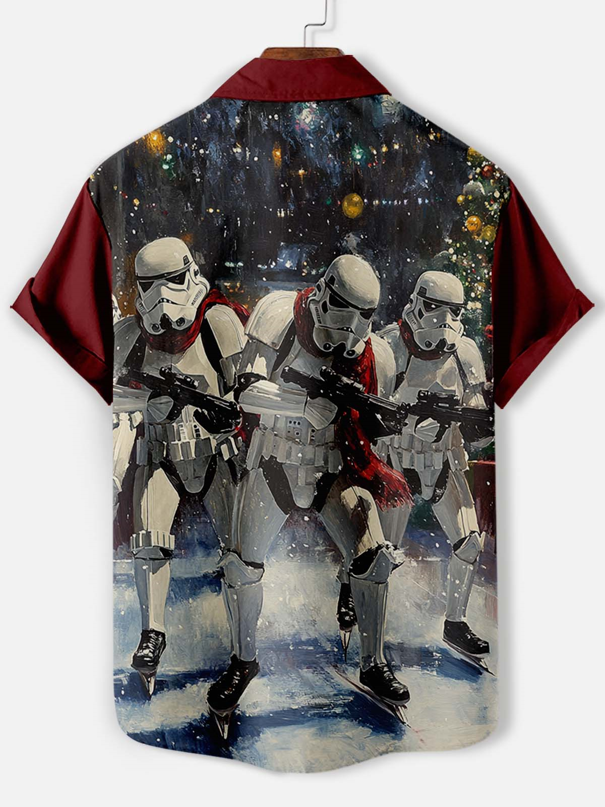 Men's Classic Movie Christmas Graphic Short Sleeve Shirt