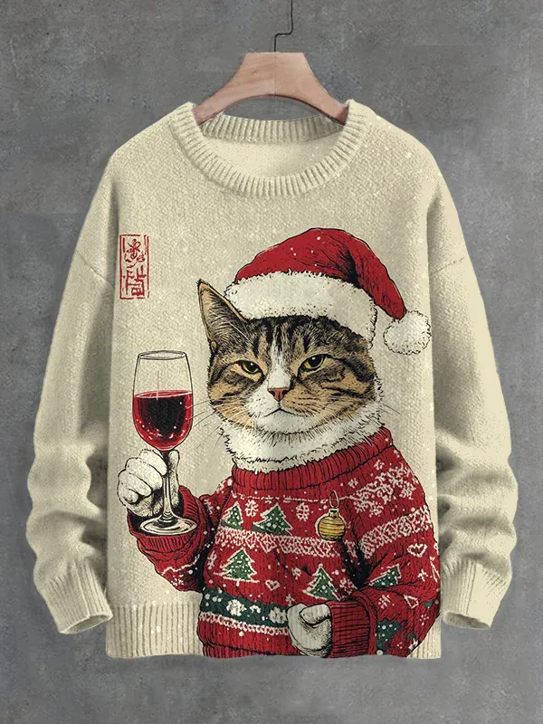 Men's Christmas Funny Art Print Casual Sweatshirt