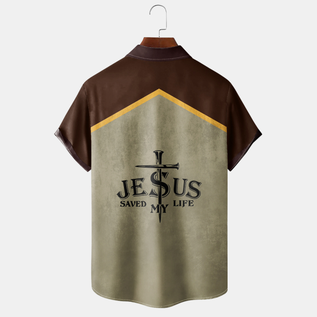 MEN'S MEMORIAL DAY FAITH PRINT SHORT SLEEVE SHIRT