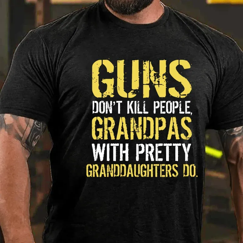 Men's Slogan Text Short Sleeve Round Neck T-Shirt