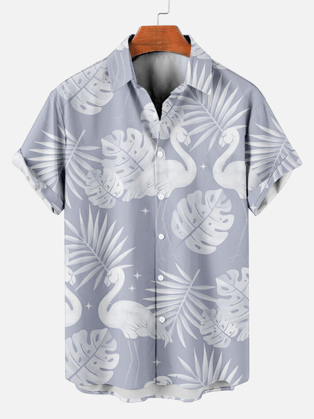 Men's Short Refreshing elegant hawaii Sleeve Shirt