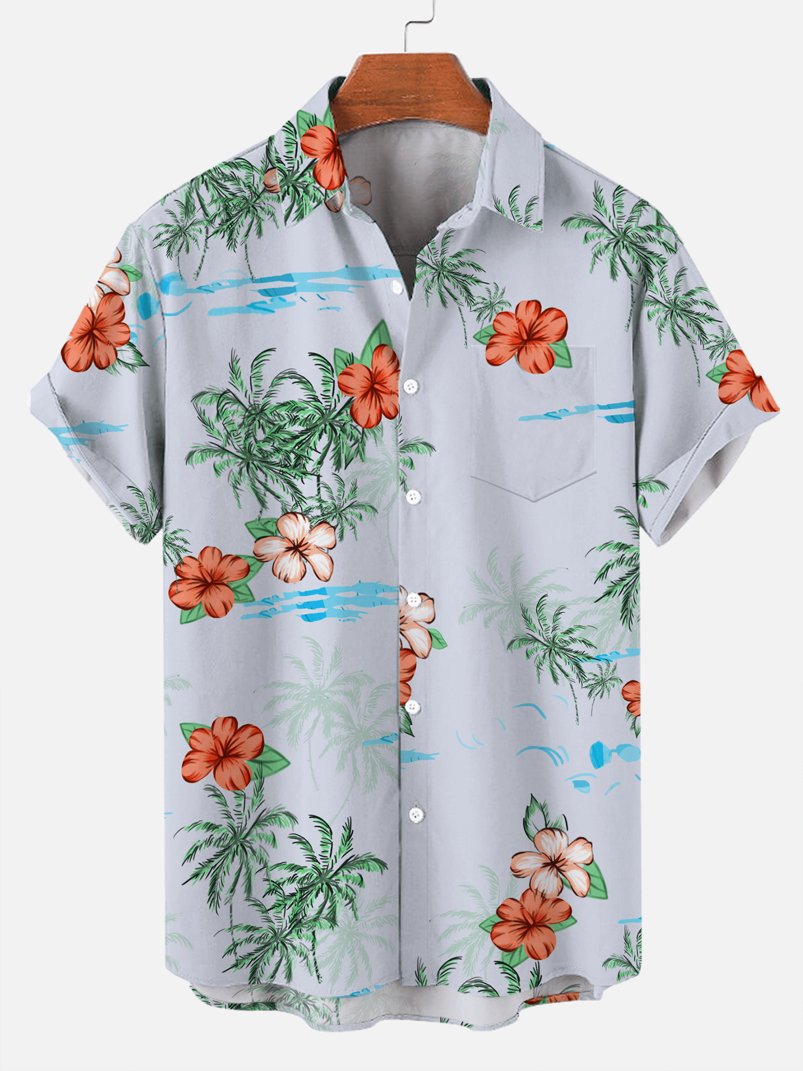 Veridian Tropical Print Shirt
