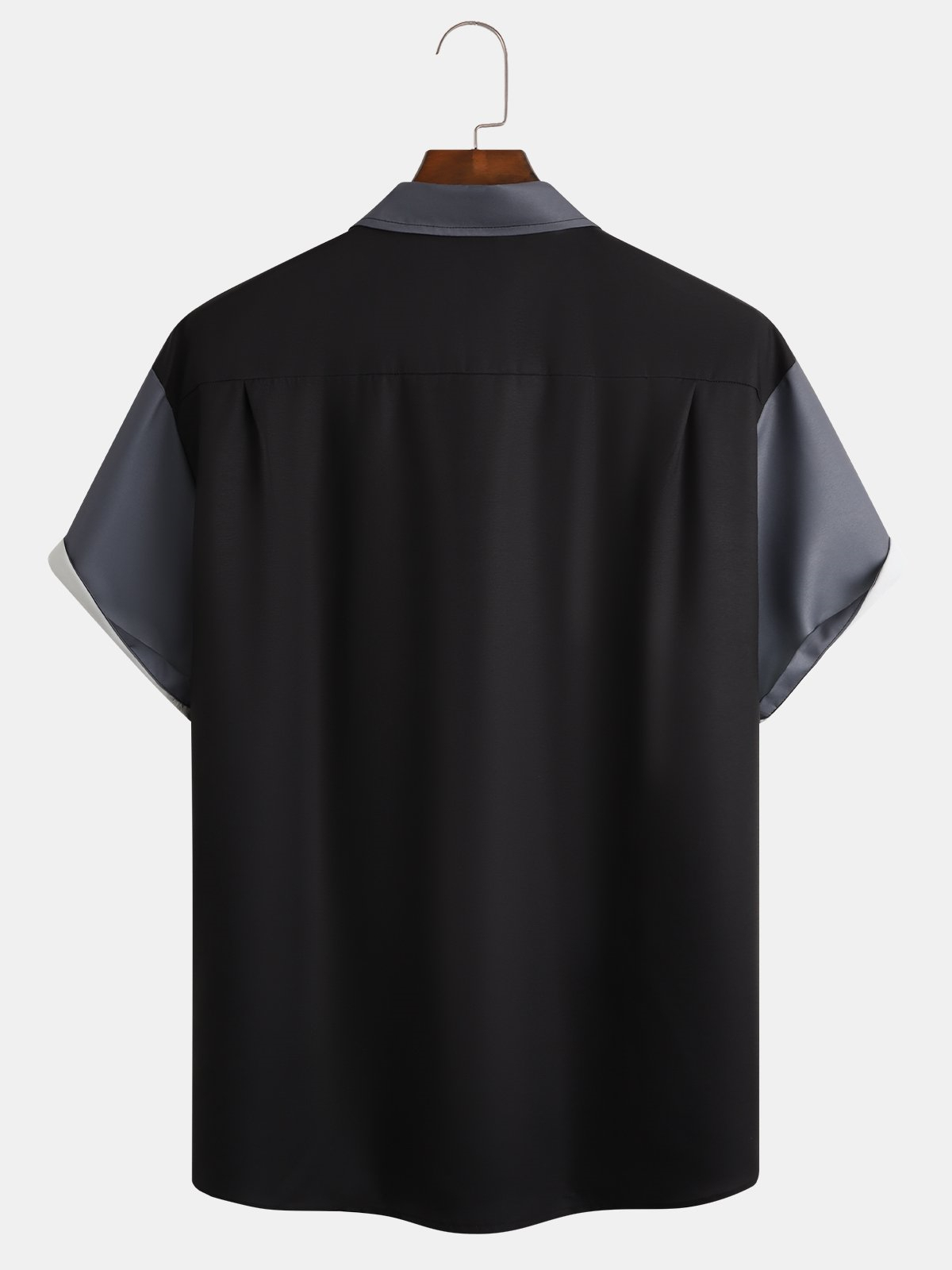 Men's Retro Music Guitar Casual Lapel Short Sleeve Shirt