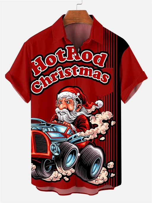 Men's Christmas Funny Graphic Short Sleeve Shirt