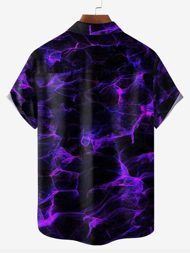 Halloween Spider Stripe Hawaiian Shirt