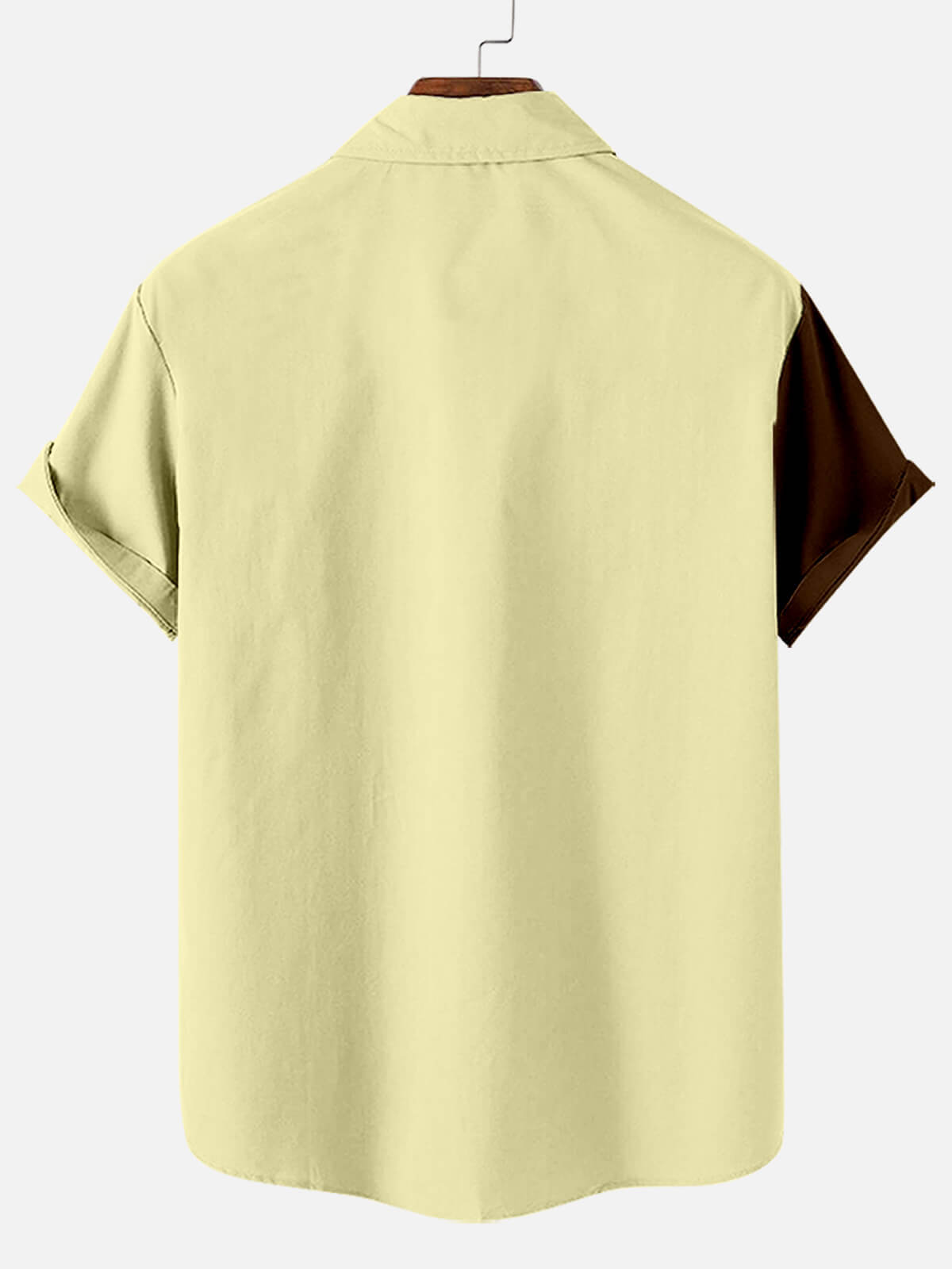 Men's Thanksgiving Turkey Fun Contrast Striped Short Sleeve Shirt