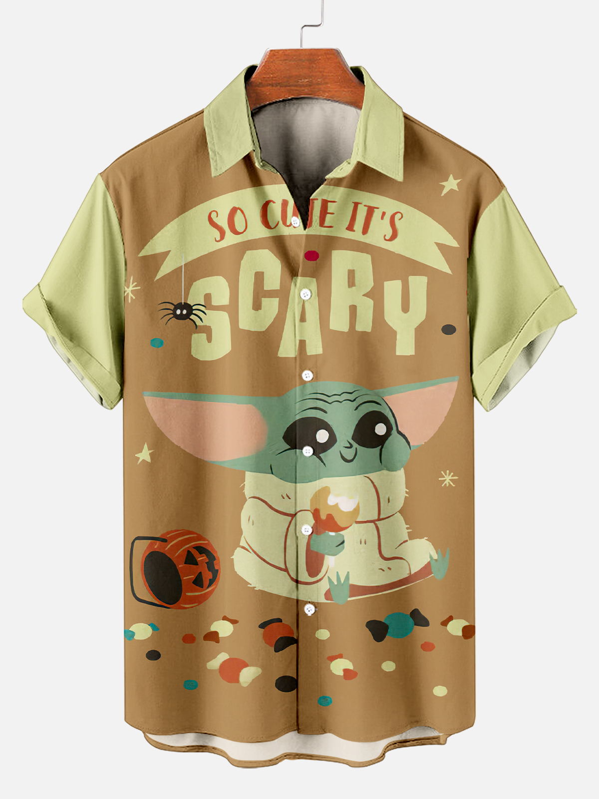 So Cute It's Scary Men's Space War Movie Halloween Short Sleeve Shirt