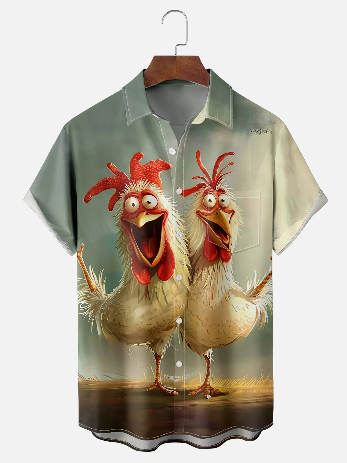 [Copy]Men's Classic Movie Godfather Animal Fun Graphic Short Sleeve Shirt