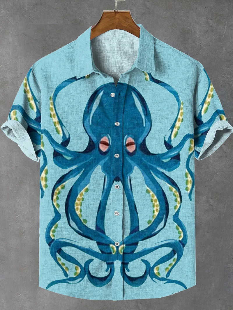 Ocean Creature Graphic Short Sleeve Shirt