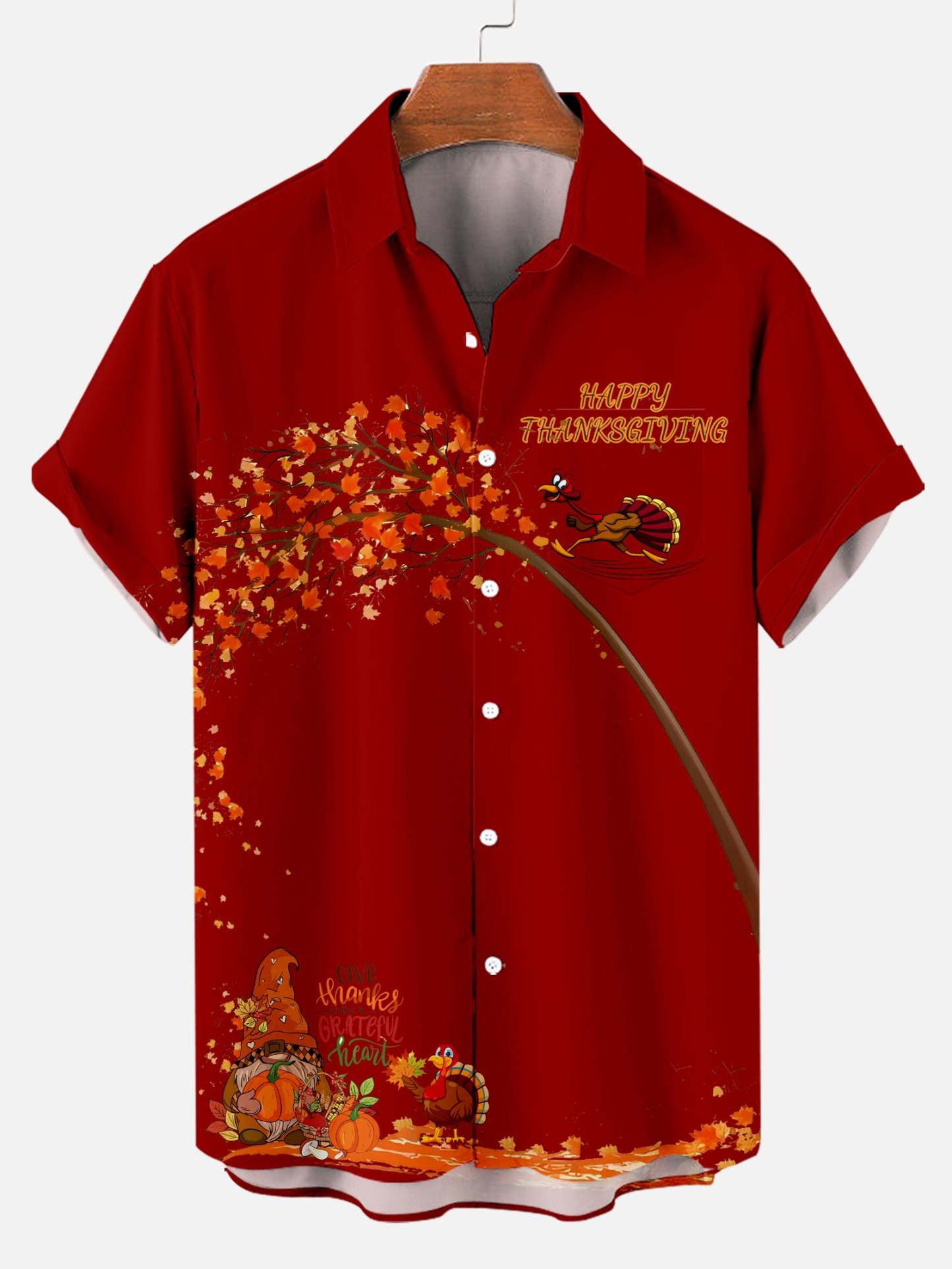 Men's Classic Thanksgiving Print Shirt