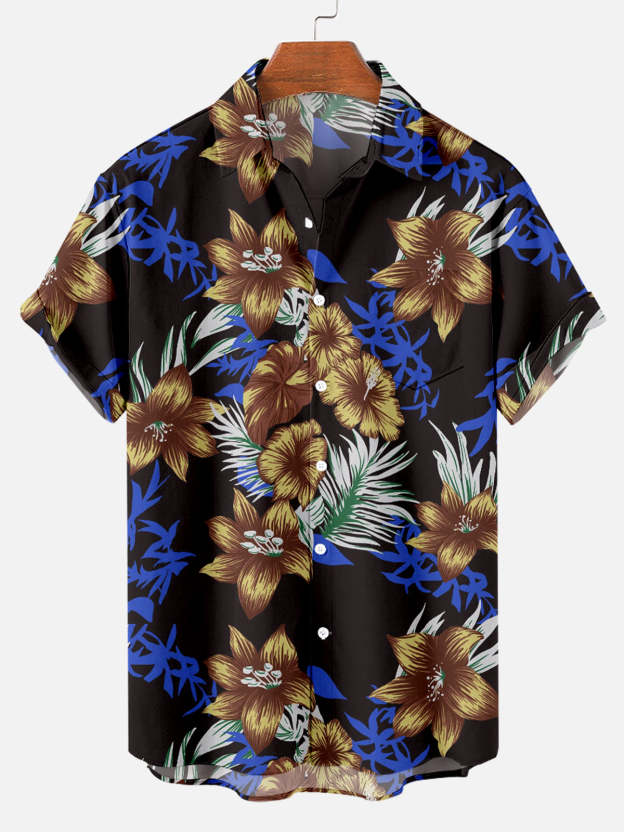 Vespera Tropical Print Shirt