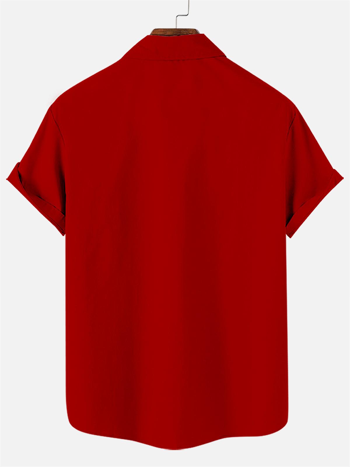 Men's Christmas Steampunk Car Culture Pattern Short-Sleeved Shirt 0576