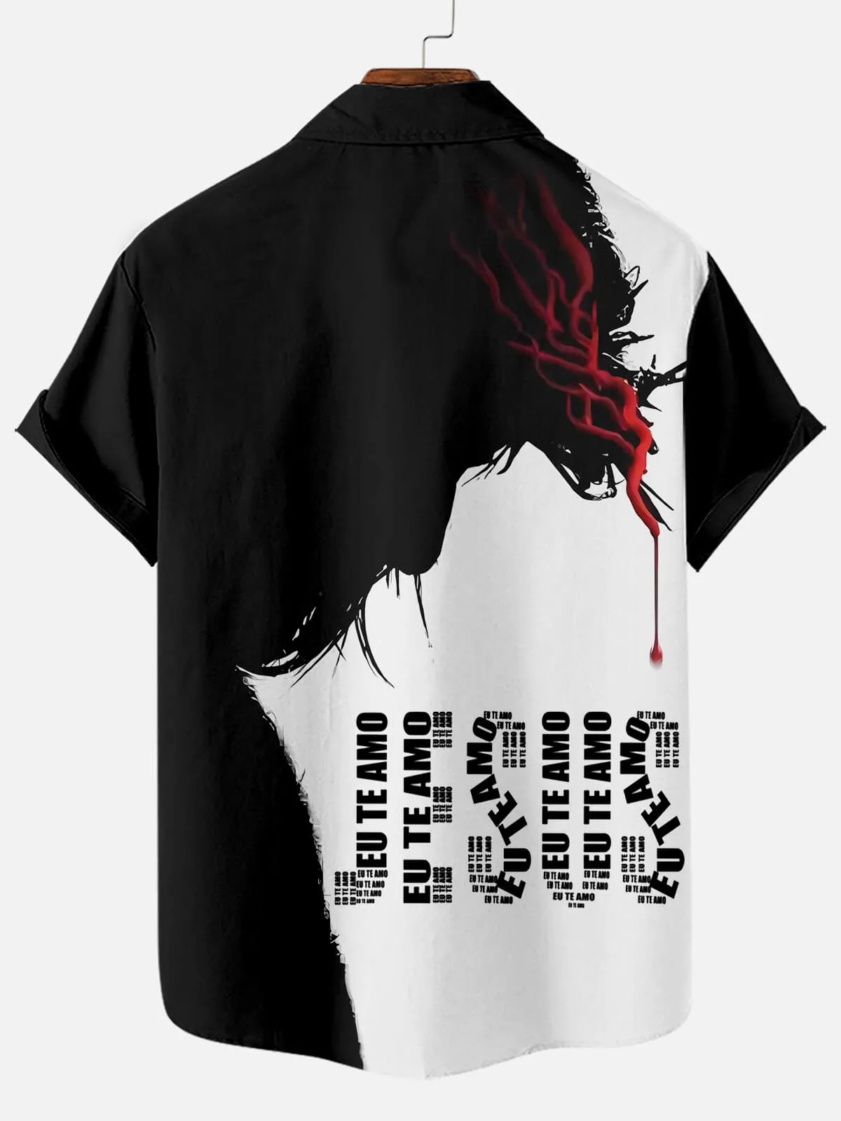 Men's Memorial Day Easter Print Short Sleeve Shirt