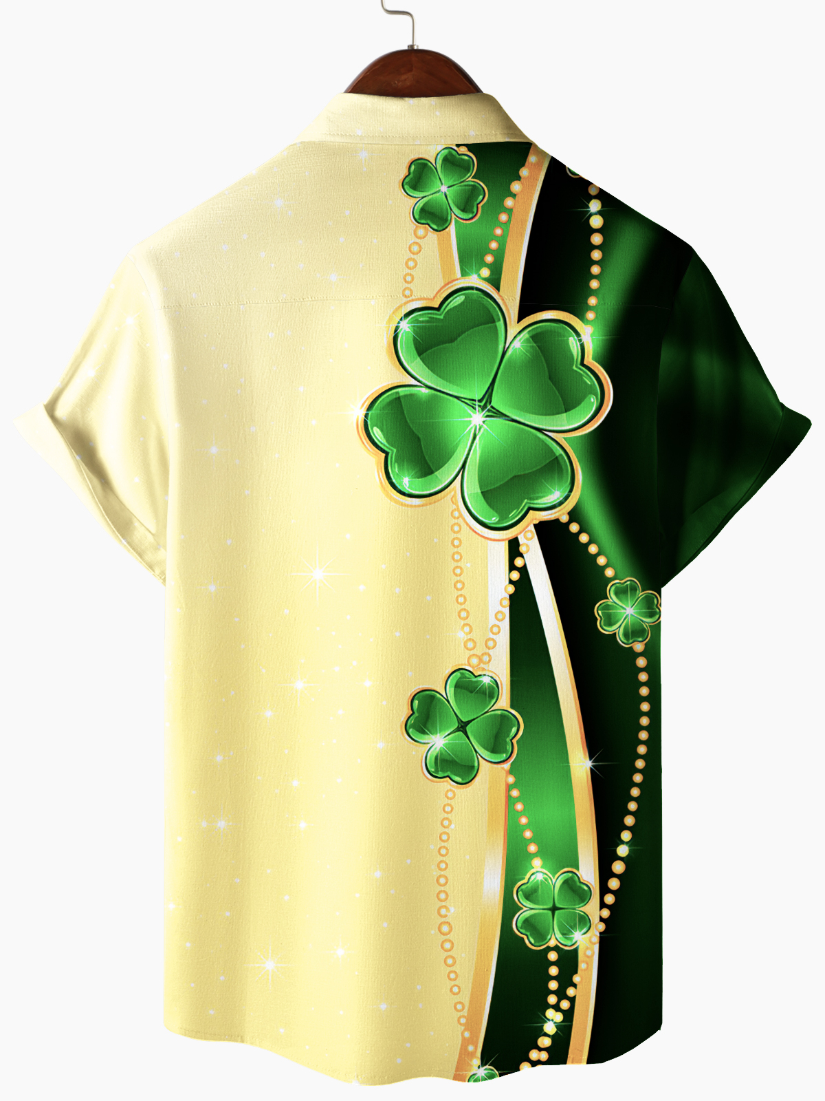 Men's Clover Patrick Holiday Colorblock Printed Pocket Shirt