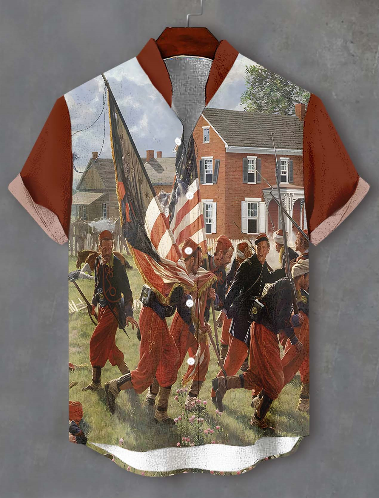 Men's Battle of Gettysburg Illustration short sleeve shirt