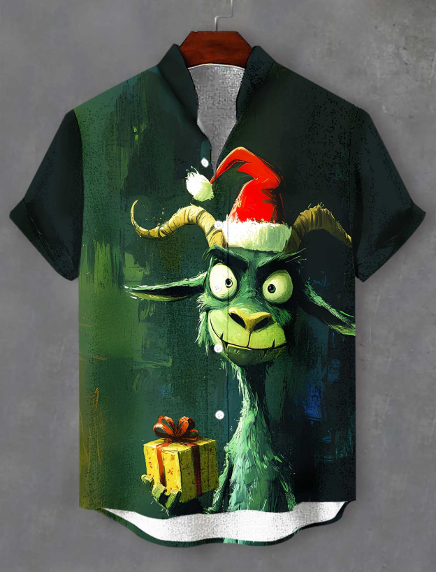 Men's Fun Cartoon Graphic Short Sleeve Shirt