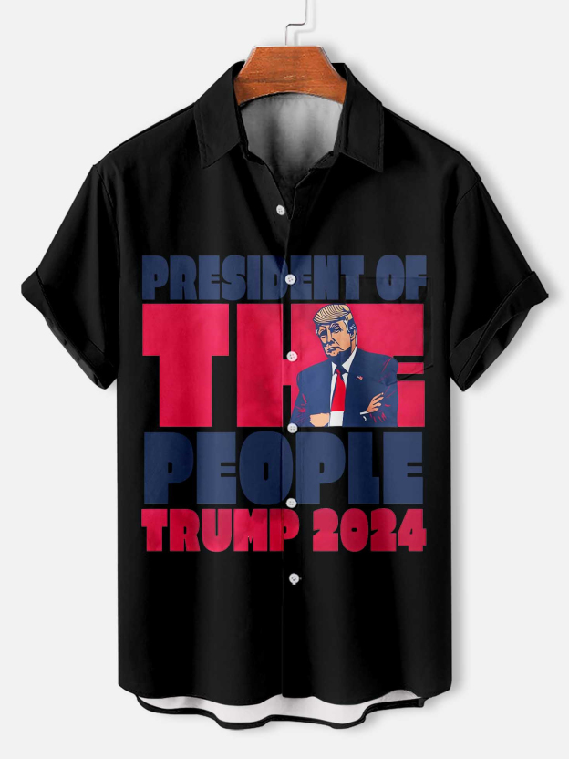 Men's Fun Cartoon Graphic Short Sleeve Shirt