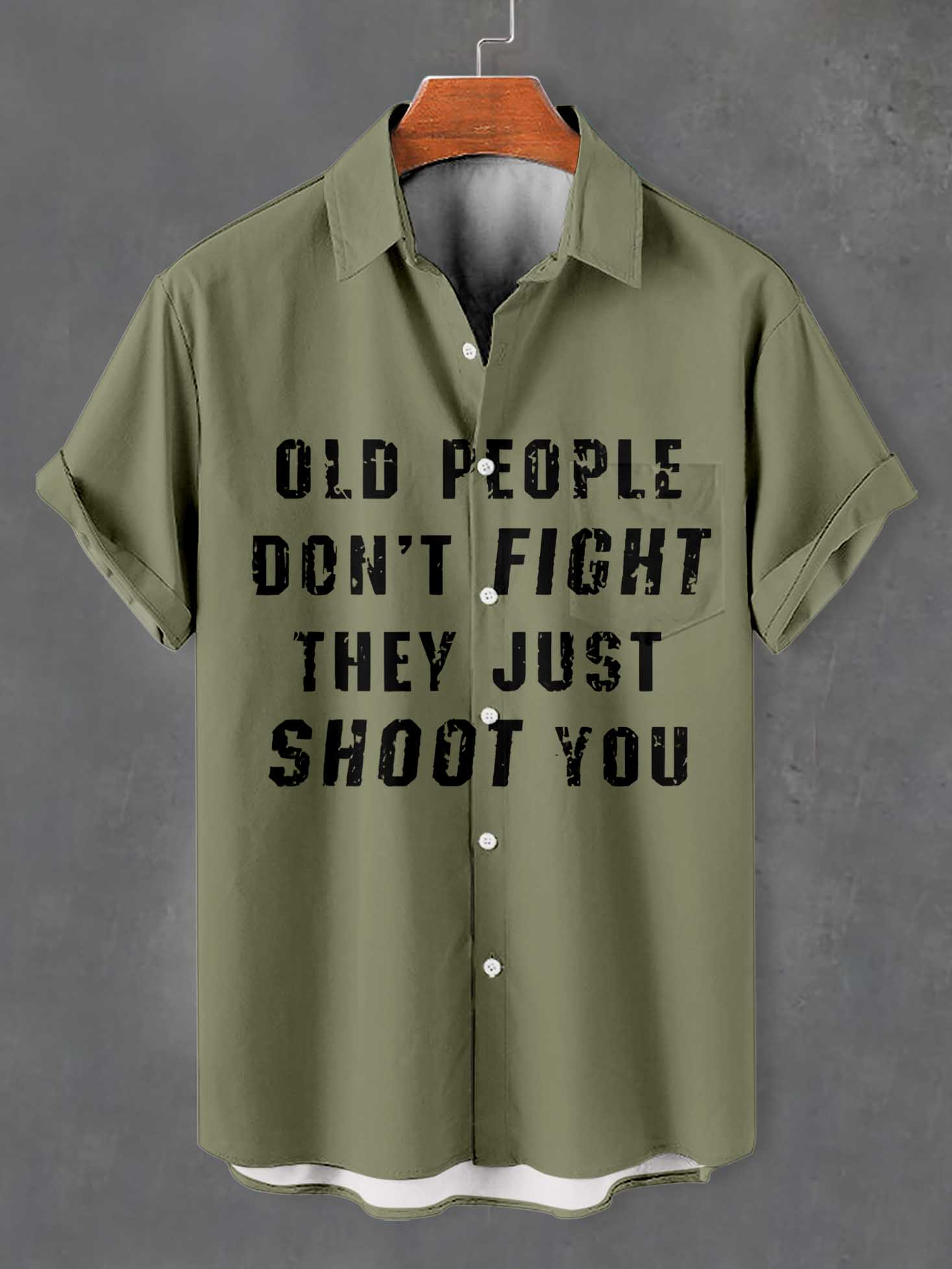 Men's Slogan Short Sleeve Shirt