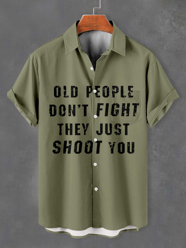 Men's Fun Cartoon Graphic Short Sleeve Shirt