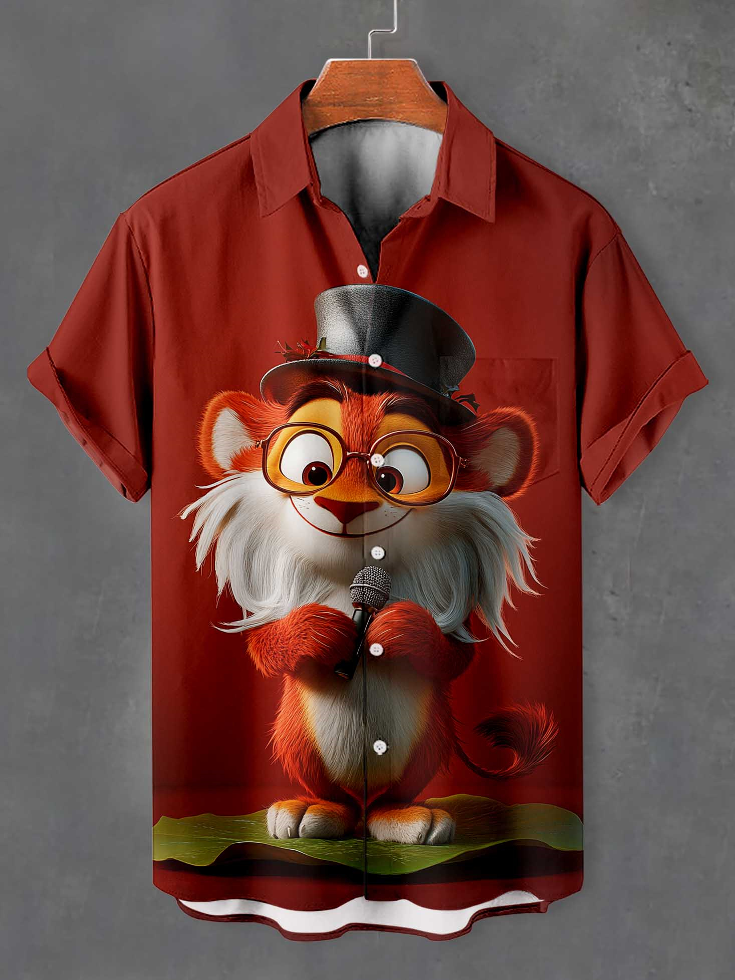 Men's Fun Cartoon Graphic Short Sleeve Shirt