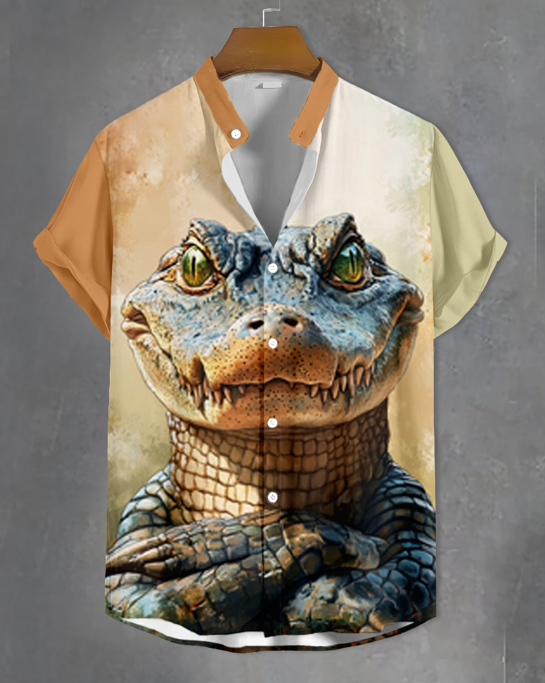 Men's Fun Cartoon Graphic Short Sleeve Shirt