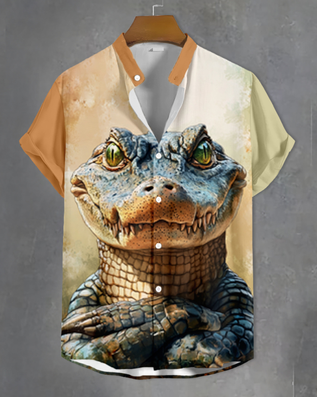 Men's Fun Cartoon Graphic Short Sleeve Shirt